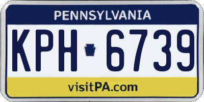 PA license plate KPH6739