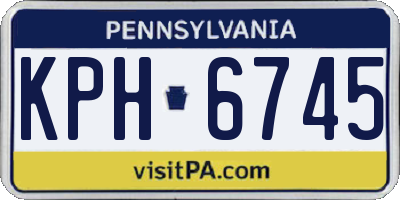 PA license plate KPH6745