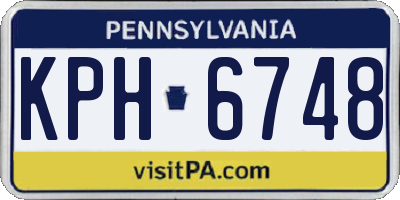 PA license plate KPH6748