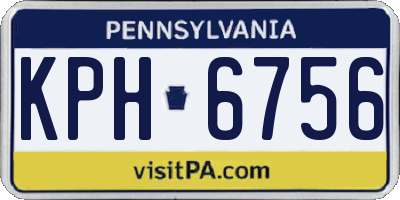 PA license plate KPH6756