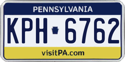 PA license plate KPH6762