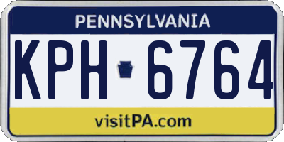 PA license plate KPH6764