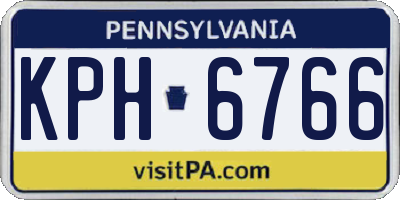 PA license plate KPH6766