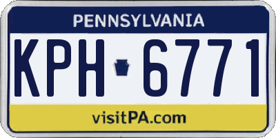 PA license plate KPH6771