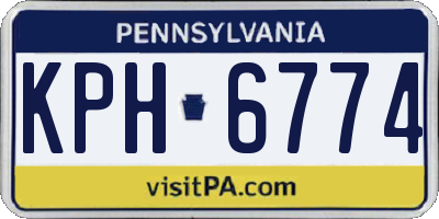 PA license plate KPH6774