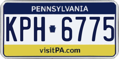 PA license plate KPH6775