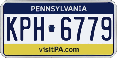 PA license plate KPH6779