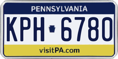 PA license plate KPH6780