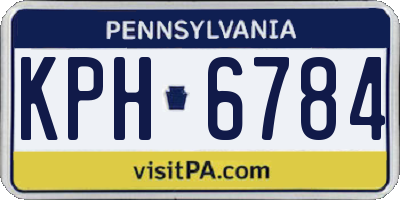 PA license plate KPH6784