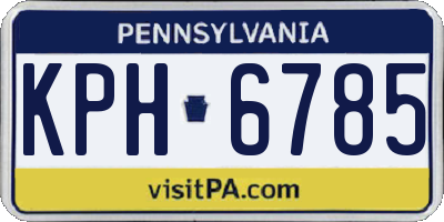 PA license plate KPH6785