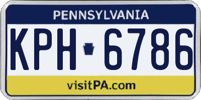 PA license plate KPH6786