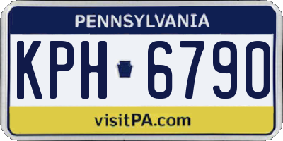 PA license plate KPH6790