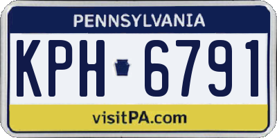PA license plate KPH6791