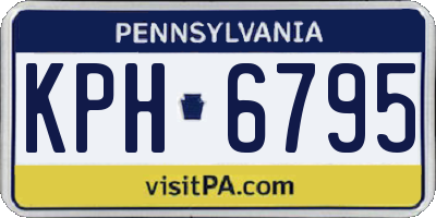 PA license plate KPH6795