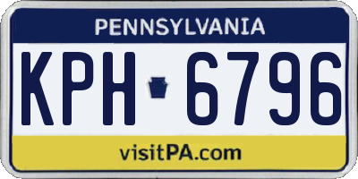 PA license plate KPH6796