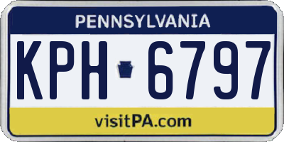 PA license plate KPH6797