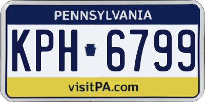 PA license plate KPH6799