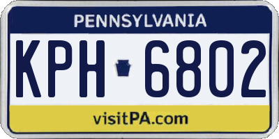PA license plate KPH6802