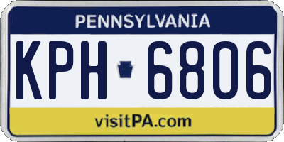 PA license plate KPH6806
