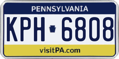 PA license plate KPH6808