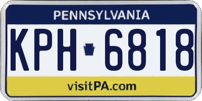 PA license plate KPH6818