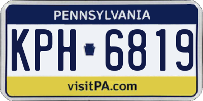 PA license plate KPH6819