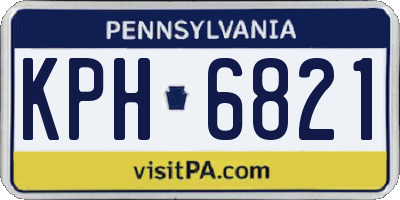 PA license plate KPH6821