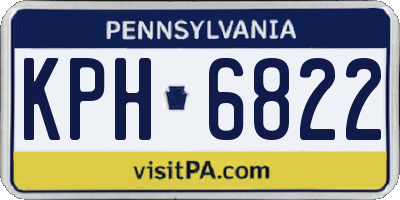 PA license plate KPH6822