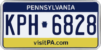 PA license plate KPH6828