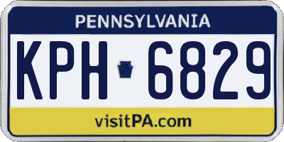 PA license plate KPH6829