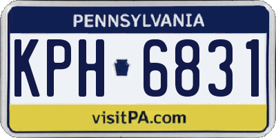 PA license plate KPH6831