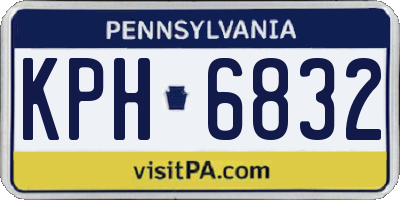 PA license plate KPH6832