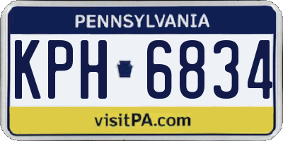 PA license plate KPH6834