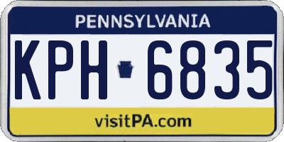 PA license plate KPH6835