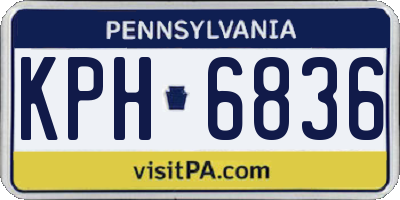 PA license plate KPH6836