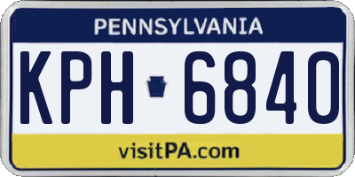 PA license plate KPH6840