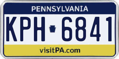 PA license plate KPH6841