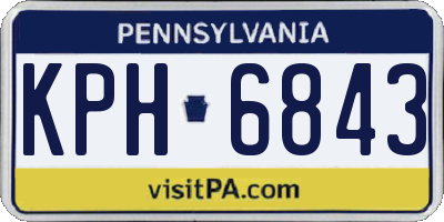 PA license plate KPH6843