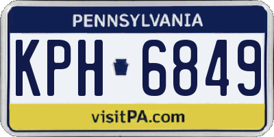 PA license plate KPH6849