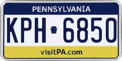 PA license plate KPH6850