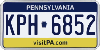 PA license plate KPH6852