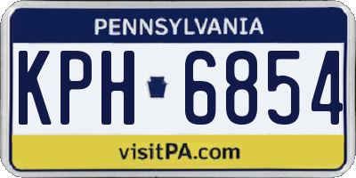 PA license plate KPH6854