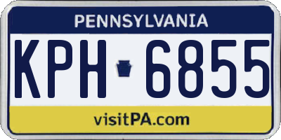 PA license plate KPH6855