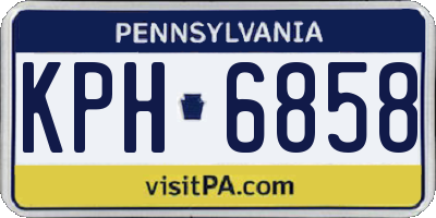 PA license plate KPH6858