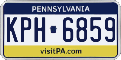 PA license plate KPH6859