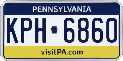 PA license plate KPH6860