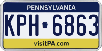 PA license plate KPH6863