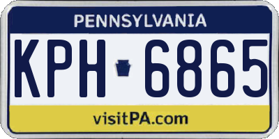 PA license plate KPH6865