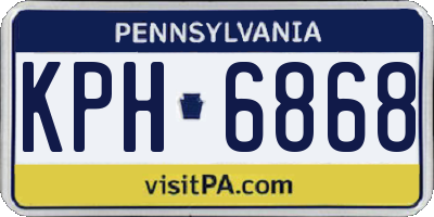 PA license plate KPH6868