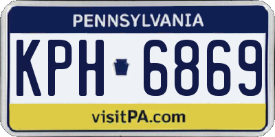PA license plate KPH6869